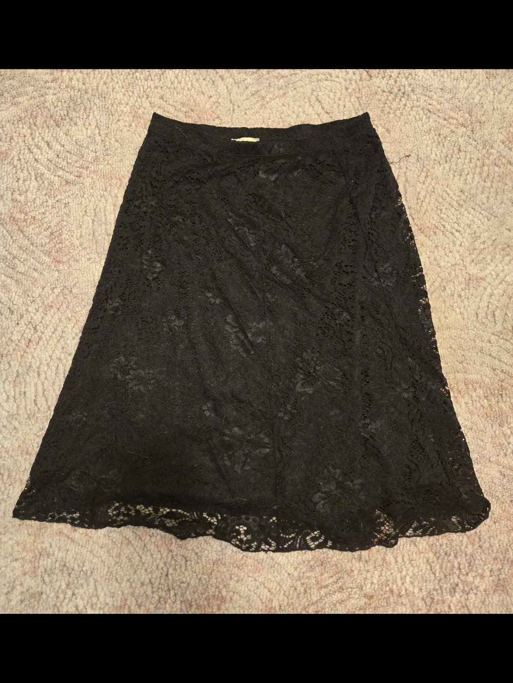 Black Lace A-Line Skirt